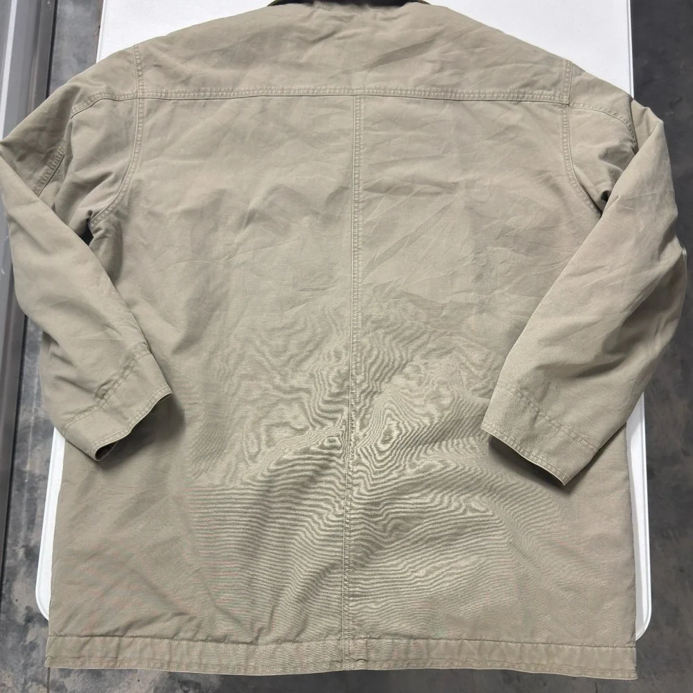 L.L. Bean Original Field Coat Mens XXLT Tan Excellent Flannel Lined Chore Jacket